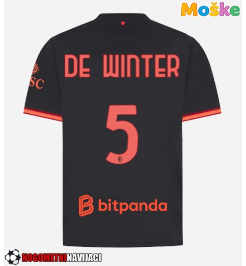 Moške Nogometnih dresov AC Milan Koni De Winter #5 Tretji 2026-27 Kratki rokavi Moške Nogometnih dresov AC Milan Koni De Winter #5 Tretji 2026-27 Kratki rokavi